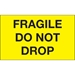 3 x 5 - Fragile - Do Not Drop (Fluorescent Yellow) Labels 500/Roll - DL1198