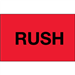 3" x 5" - "Rush" (Fluorescent Red) Labels 500/Rl - DL1368