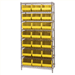 36 x 18 x 74 - 6 Shelf  Wire Shelving Unit with (20) Yellow Bins 1 Set - WSBQ265Y