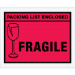 4 1/2 x 5 1/2" Red "Packing List Enclosed - Fragile" Envelopes 1000/Case  - PL493