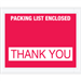 4 1/2 x 5 1/2" Red "Packing List Enclosed - Thank You" Envelopes 1000/Case  - PL480