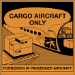 4 1/4" x 4 1/4" - "Cargo Aircraft Only" Labels 500/Rl - DL1395