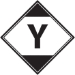 4 1/4 x 4 1/4 - Y Regulated Labels 500/Roll - DL1296