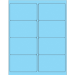4" x 2 1/2" Fluorescent Pastel Blue 800/Cs - LL179BE