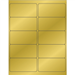 4" x 2" Gold Foil Rectangle 1000/Cs - LL211GD