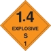4 x 4 - 1.4 - Explosive - S 1 Labels 500/Roll - DL5091