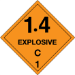 4" x 4" - "Explosive" - 1.4C - 1 Labels 500/Rl - DL5031