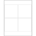 4 x 4" White Rectangle Laser Labels 4/Sht - LL128