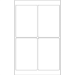 4 x 6" Glossy White Rectangle Laser Labels 4/Sht - LL204