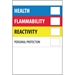 4 x 6 - Health Flammability Reactivity 500/Roll - DL1291