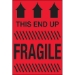 4 x 6 - This End Up - Fragile (Fluorescent Red) Labels 500/Roll - DL1185