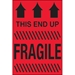 4 x 6 - This End Up - Fragile (Fluorescent Red) Labels 500/Roll - DL1185