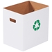 40 Gallon Corrugated Waste Receptacle - Recycle Logo 10/Bundle - CRR40R