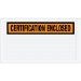 5 1/2 x 10" Orange "Certification Enclosed" Envelopes 1000/Case  - PL439