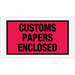 5 1/2 x 10" Red "Customs Papers Enclosed" Envelopes 1000/Case  - PL447