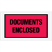 5 1/2 x 10" Red "Documents Enclosed" Envelopes 1000/Case  - PL436