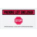 5 1/2 x 10" Red "Packing List Enclosed - Stop" Envelopes 1000/Case  - PL492