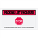 5 1/2 x 10" Red "Packing List Enclosed - Stop" Envelopes 1000/Case  - PL492