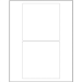 5 x 5" White Rectangle Laser Labels 2/Sht - LL168