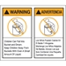 5 x 6 - Warning Advertencia Label Set 500/Roll - DL1284