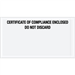 6 x 11" "Certificate of Compliance Enclosed" Transportation Envelopes 1000/Case  - PL511