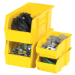 7 3/8 x 4 1/8 x 3  YELLOW PLASTIC STACKABLE BIN 24/CS - BINP0743Y