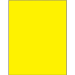 8 1/2 x 11" Fluorescent Yellow Removable Rectangle Laser Labels 1/Sht - LL420YE