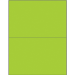 8 1/2 x 5 1/2" Fluorescent Green Removable Rectangle Laser Labels 2/Sht - LL415GN