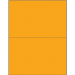 8 1/2 x 5 1/2" Fluorescent Orange Removable Rectangle Laser Labels 2/Sht - LL415OR