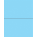 8 1/2 x 5 1/2" Fluorescent Pastel Blue Removable Rectangle Laser Labels 2/Sht - LL415BE