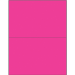 8 1/2 x 5 1/2" Fluorescent Pink Removable Rectangle Laser Labels 2/Sht - LL415PK