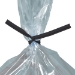 8 x 5/32 Black  Plastic Twist Ties 2000/Case - PLT8K