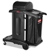 Executive High Security Janitorial Cleaning Cart, Black, 23.1" x 39.6" x 27.5" 1/Ea - RCP1861427