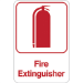 "Fire Extinguisher" 9 x 6" Facility Sign 1/Ea - SN401