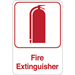 "Fire Extinguisher" 9 x 6" Facility Sign 1/Ea - SN401