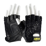 Maximum Safety Lifting Gloves With Reinforced Padded Leather Palms, Crocheted Cotton Mesh Back Pr       