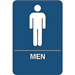 "Men Restroom" ADA Compliant Plastic Sign 1/Ea - SN102