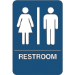 "Men/Women Restroom" ADA Compliant Plastic Sign 1/Ea - SN105