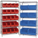 Wire Shelves with Bins - Wire Shelves with Bins