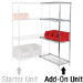 36 x 12 x 54 - 4 Shelf  Wire Shelving Add-On Unit 1 Set/Cs - WS361254A