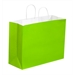 8 x 4 1/2 x 10 1/4 Citrus Green Tinted Shopping Bags 250/Cs - BGS103CG