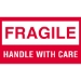 3 X 5 - Fragile - Handle With Care Labels 500/Roll - DL1070