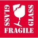 4 X 4 - Fragile - Glass Labels 500/Roll - DL1282