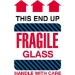 4 X 6 - Fragile Glass - This End Up Labels 500/Roll - DL1980