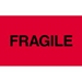 3 X 5 - Fragile (Fluorescent Red) Labels 500/Roll - DL2423