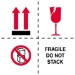 4 X 4 - Fragile - Do Not Stack Labels 500/Roll - DL4501