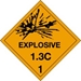 4 X 4 - Explosive - 1.3C - 1 Labels 500/Roll - DL5060