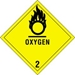 4 X 4 - Oxygen - 2 Labels 500/Roll - DL5080