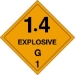 4 X 4 - 1.4 - Explosive - G 1 Labels 500/Roll - DL5090