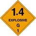 4 X 4 - 1.4 - Explosive - G 1 Labels 500/Roll - DL5090